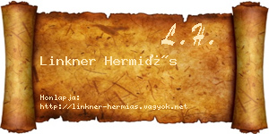 Linkner Hermiás névjegykártya